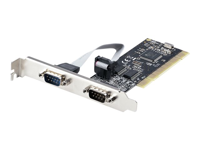 StarTech.com 2-Port PCI RS232 Serial Adapter Card, PCI Serial Port Expansion Controller Card, PCI to Dual Serial DB9 Card, Standard (Installed) & Low Profile Brackets, Windows/Linux - Dual Port PCI Serial Card (PCI2S5502) - serial adapter - PCI - RS-232 x