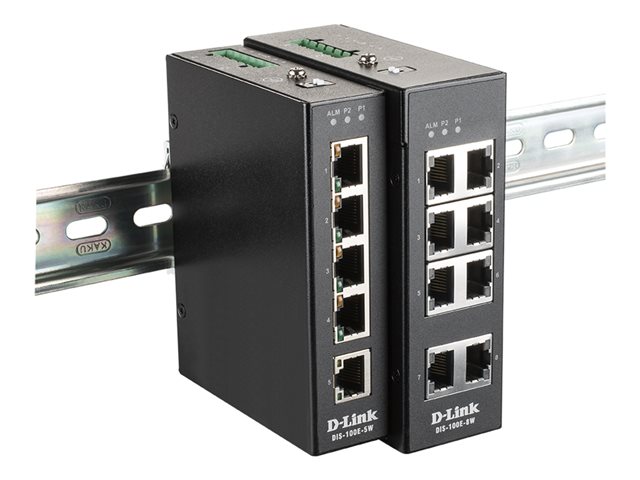 D-Link DIS 100E-8W - switch - 8 ports - unmanaged