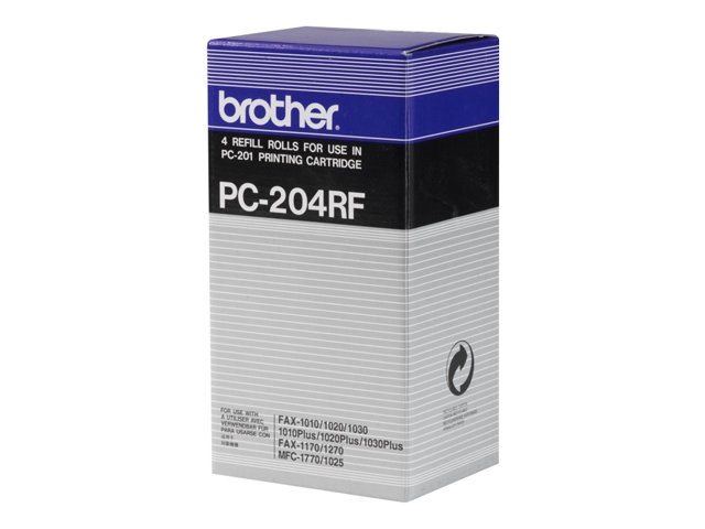Brother - 4-pack - black - print ink ribbon refill (thermal transfer) - for Brother MFC-1770, 1780, 1870, 1970, FAX-10XX, IntelliFAX 1170, 1270, 15XX, PC201