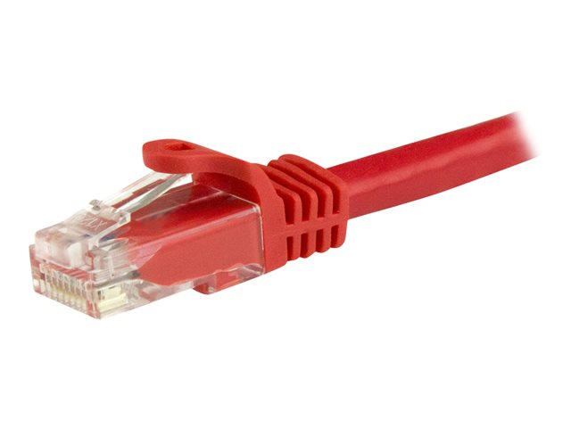 StarTech.com 3m CAT6 Ethernet Cable, 10 Gigabit Snagless RJ45 650MHz 100W PoE Patch Cord, CAT 6 10GbE UTP Network Cable w/Strain Relief, Red, Fluke Tested/Wiring is UL Certified/TIA - Category 6 - 24AWG (N6PATC3MRD) - patch cable - 3 m - red