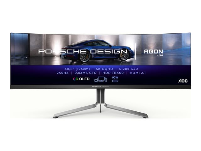 AOC AGON PRO PD49 Porsche Design - OLED monitor - curved - 5K - 49" - HDR