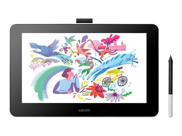 Wacom One DTC133 - digitiser - USB, HDMI - flint white