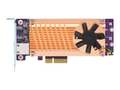 QNAP QM2-2S10G1TA - Storage controller - M.2 - SATA - low profile - PCIe 2.0 x4 - for QNAP TDS-16489U R2, TS-1232, 253, 453, 473, 832, 853, 877, 977, TVS-2472, 673, 872, 873
