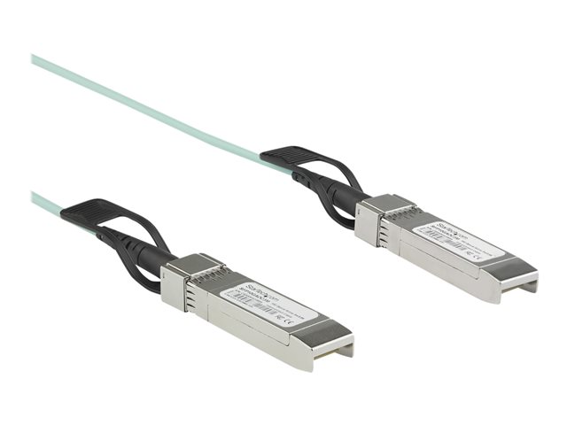 StarTech.com Dell EMC AOC-SFP-10G-3M Compatible 3m/9.84ft 10G SFP+ to SFP+ AOC Cable, 10GbE SFP+ Active Optical Fiber, 10Gbps SFP Plus/Mini GBIC/Transceiver Module Cable, Mini GBIC Cable - Lifetime Warranty (AOCSFP10G3ME) - Ethernet 10GBase cable - 3 m - 