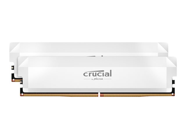 Crucial Pro - Overclocking Edition - DDR5 - kit - 32 GB: 2 x 16 GB - DIMM 288-pin - 6000 MT/s / PC5-48000 - CL36 - 1.35 V - unbuffered - on-die ECC - white