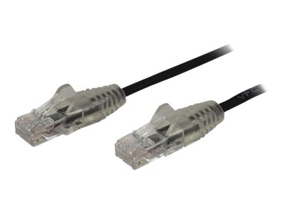 StarTech.com 1m Slim LSZH CAT6 Ethernet Cable, 10 Gigabit Snagless RJ45 100W PoE Patch Cord, CAT 6 10GbE UTP Network Cable w/Strain Relief, Black, Fluke Tested/ETL, Low Smoke Zero Halogen - Category 6 - 28AWG (N6PAT100CMBKS) - patch cable - 1 m - black
