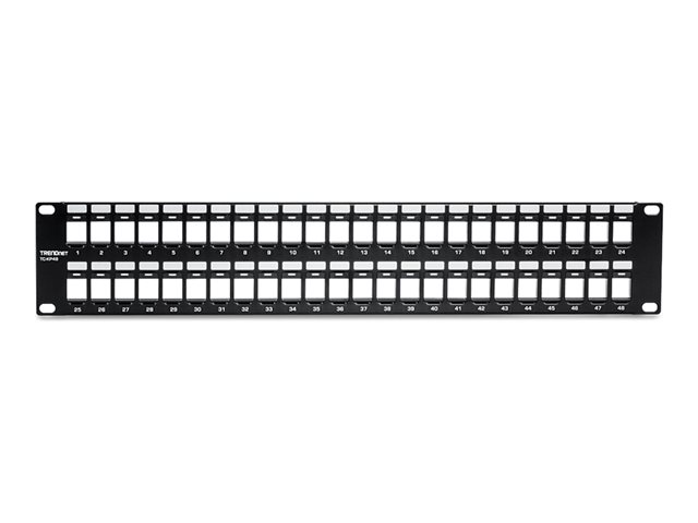 TRENDnet TC-KP48 - patch panel (blank) - 2U - 19"