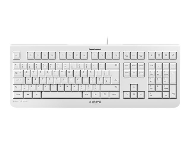 CHERRY KC 1000 - Keyboard - USB - UK - pale grey