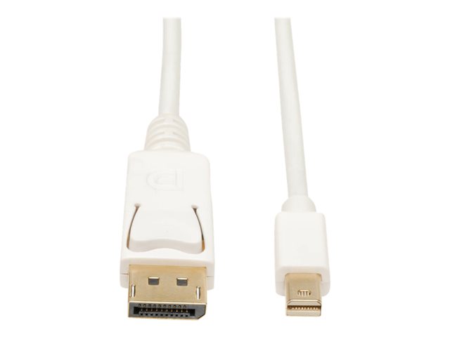 Eaton Tripp Lite Series Mini DisplayPort to DisplayPort Adapter Cable, 4K 60Hz (M/M), DP Latching Connector, White, 6 ft. (1.8 m) - DisplayPort cable - 1.83 m