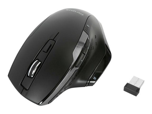 Targus - mouse - antimicrobial - 2.4 GHz - black