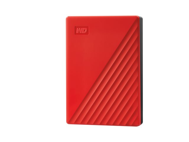 WD My Passport WDBR9S0060BRD - Hard drive - encrypted - 6 TB - external (portable) - USB 3.2 Gen 1 - 256-bit AES - red