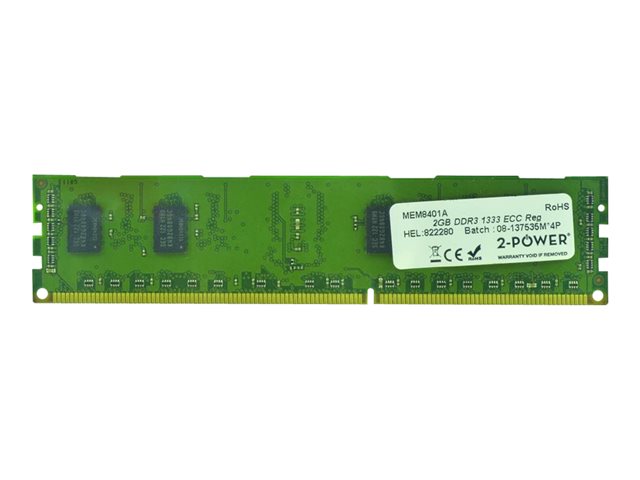 2-Power - DDR3 - module - 2 GB - DIMM 240-pin - 1333 MHz / PC3-10600 - registered