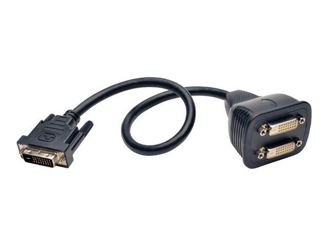 Eaton Tripp Lite Series 1ft DVI Y Splitter Video Monitor Cable DVI-D M/2xF 1' - DVI splitter - 30 cm
