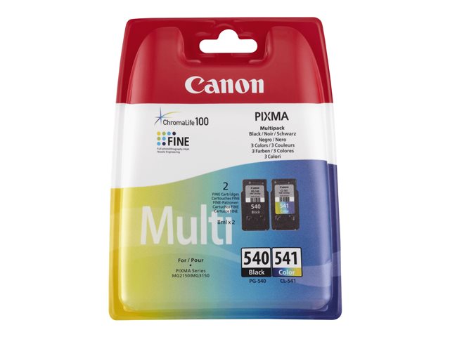 Canon PG-540 / CL-541 Multipack - 2-pack - black, colour (cyan, magenta, yellow) - original - ink tank
