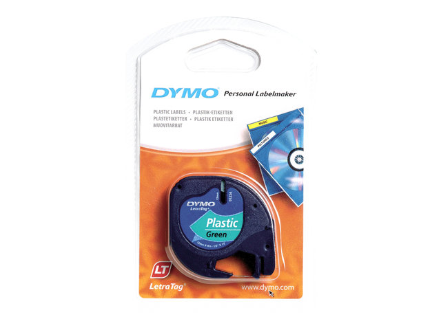 DYMO LetraTag Tape 12mm Plastic Green