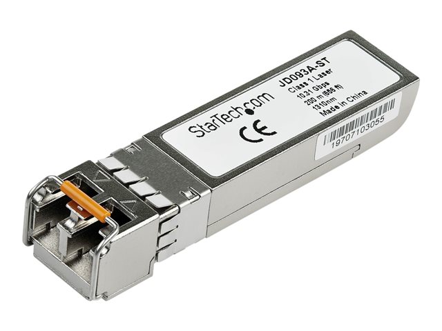 Startech HPE JD093A Compatible SFP+ Module, 10GBASE-LRM, 10GbE Multi Mode (MMF) Fiber Optic Transceiver, 10GE Gigabit Ethernet SFP+, LC Connector, 200m, 1310nm, DDM, HPE 5500G, 3800, 2620 - Lifetime Warranty (JD093A-ST) - SFP+ transceiver module (equivale