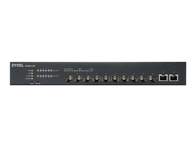 Zyxel XS1930-12F - Switch - smart - 10 x 1 Gigabit / 10 Gigabit SFP+ + 2 x 100/1000/2.5G/5G/10GBase-T - rack-mountable, desktop