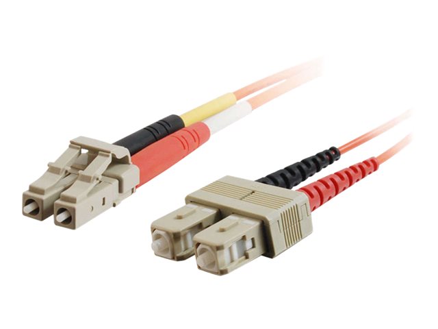 C2G LC-SC 50/125 OM2 Duplex Multimode PVC Fiber Optic Cable (LSZH) - network cable - 15 m - orange