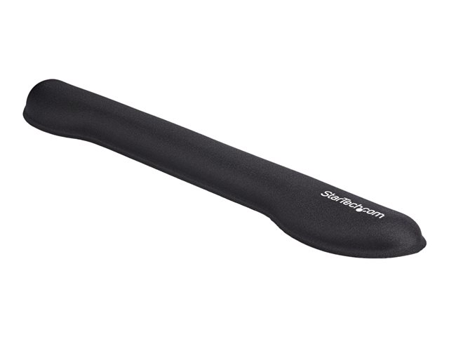 StarTech.com Foam Keyboard Wrist Rest for Ergonomic Typing Support, Padded Non-Slip Keyboard Cushion, Laptop or Desktop Computer Keyboard Wrist, Hand & Arm Rest, Soft Black Nylon Rest Pad - Soft Black Wrist Rest (WRSTRST) - keyboard wrist rest