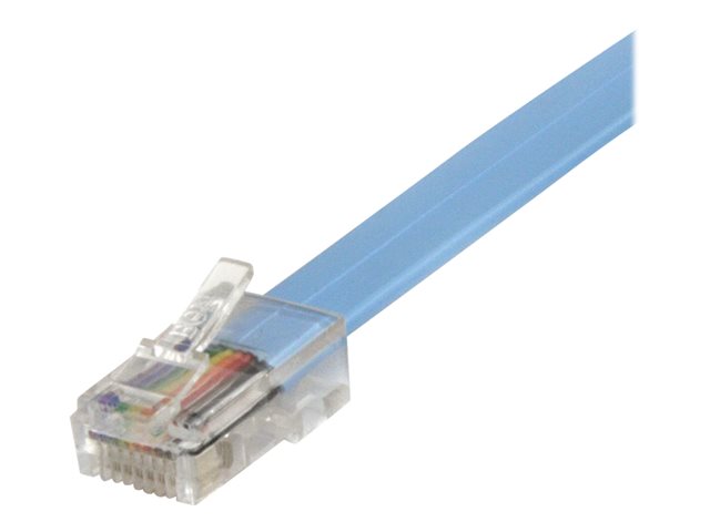 StarTech.com Cisco Console Rollover Cable - RJ45 Ethernet - Network cable - RJ-45 (M) to RJ-45 (M) - 6 ft - molded, flat - blue - ROLLOVERMM6 - network cable - 1.8 m - blue