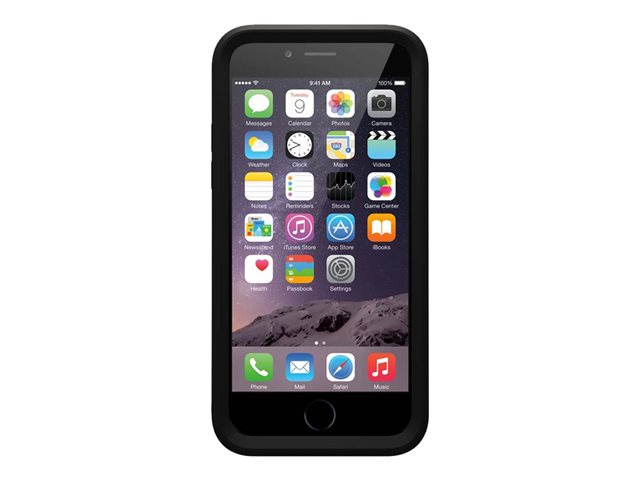 OtterBox MySymmetry Series - Back cover for mobile phone - polycarbonate, synthetic rubber - black crystal, tri grid gray - for Apple iPhone 6