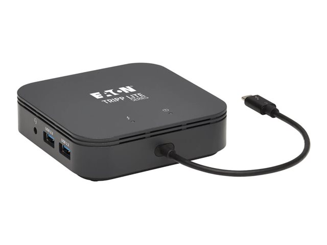 Eaton Tripp Lite Series Thunderbolt 3 Dock, Dual Display - 8K DisplayPort, 4K HDMI, USB 3.1 Gen 2, USB-A Hub, GbE, 60W PD Charging, Black - docking station - Thunderbolt 3 - HDMI, DP - 1GbE