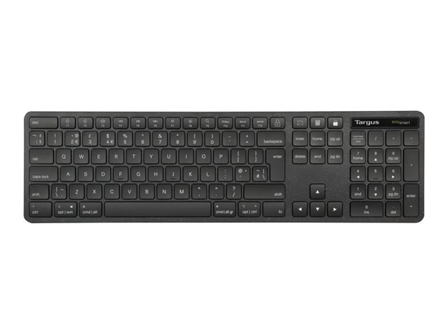 Targus EcoSmart - Keyboard - full size - antimicrobial - USB - QWERTY - Nordic - black