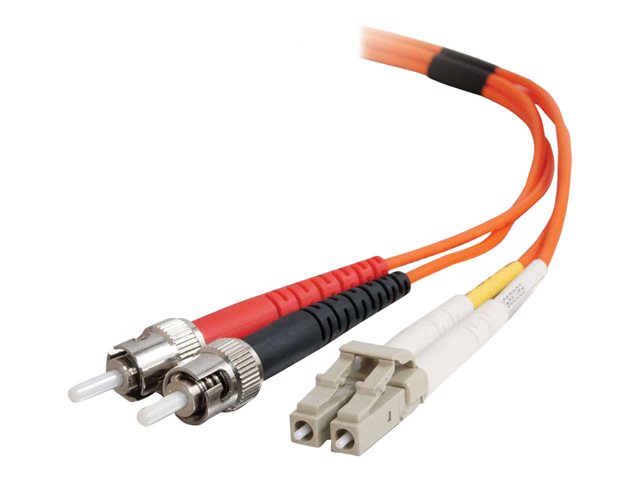 C2G LC-ST 50/125 OM2 Duplex Multimode PVC Fiber Optic Cable (LSZH) - Network cable - ST multi-mode (M) to LC multi-mode (M) - 2 m - 2 m - fibre optic - duplex - 50 / 125 micron - OM2 - halogen-free - orange