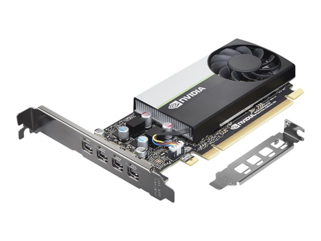 NVIDIA - Graphics card - T1000 - 8 GB GDDR6 - PCIe 3.0 x16 - 4 x Mini DisplayPort - brown box - for ThinkStation P3, P3 Ultra, P340, P350, P358, P520, P620, P720, P920