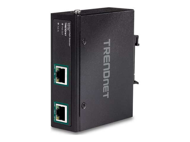 TRENDnet TI-E100 Gigabit PoE+ Extender - network extender - 10Mb LAN, 100Mb LAN, 1GbE - TAA Compliant