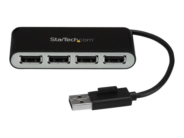 Startech 4 Port USB 2.0 Hub - USB Bus Powered - Portable Multi Port USB 2.0 Splitter and Expander Hub - Small Travel USB Hub (ST4200MINI2) - Hub - 4 x USB 2.0 - desktop