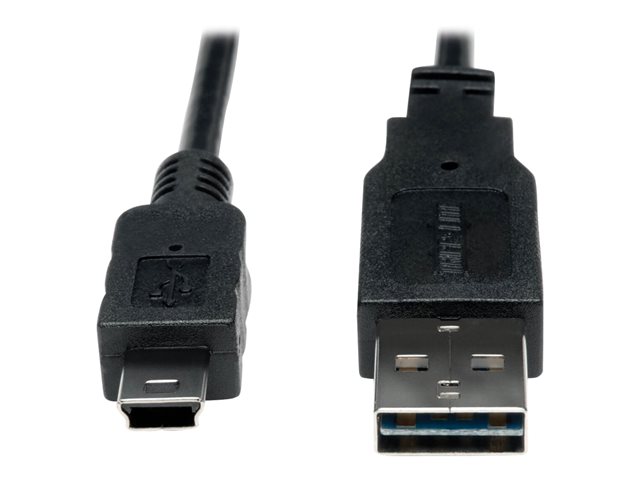 Eaton Tripp Lite Series Universal Reversible USB 2.0 Converter Adapter Cable (Reversible A to 5Pin Mini B M/M), 3 ft. (0.91 m) - USB cable - mini-USB Type B to USB - 91 cm