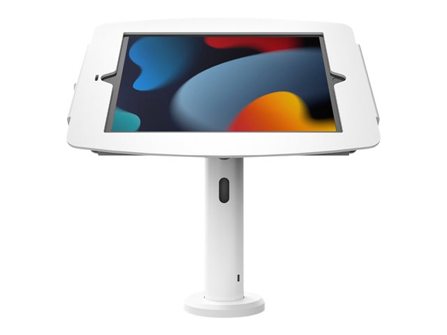 Compulocks iPad 10.2" Space Enclosure Tilting Stand 8" - Mounting kit (enclosure, pole stand) - for tablet - lockable - high-grade aluminium - white - screen size: 10.2" - desk-mountable - for Apple 10.2-inch iPad (7th generation, 8th generation, 9th gene