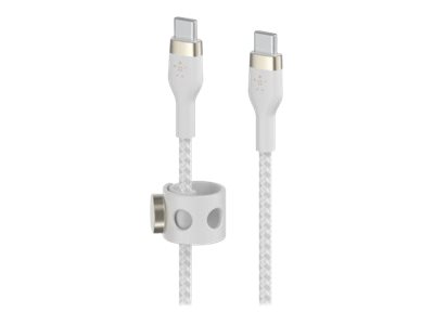 USB-C TO USB-C 2.0 BRAID SIL 1M WHT