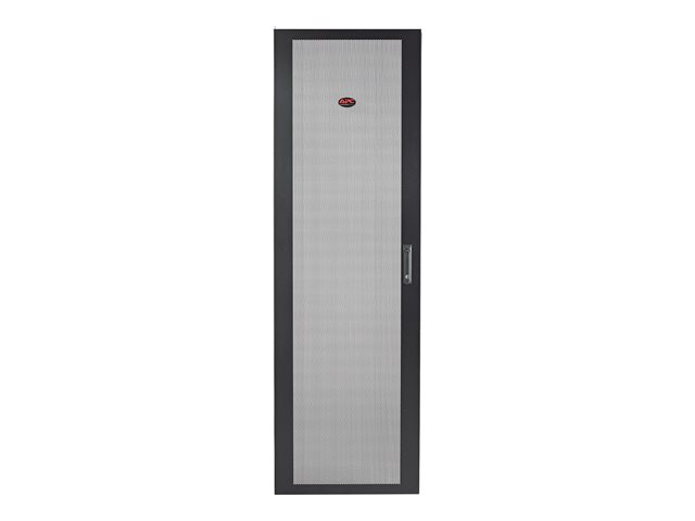 APC NetShelter SV Perforated Flat Door - Rack door - black - 42U - for P/N: NBPD0160A, NBWL0355A, SMX2KR2UX145, SMX3KR2UNCX145, SRT1000RMXLI, SRT1000RMXLI-NC