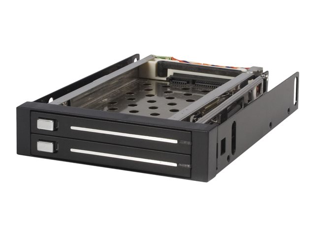 StarTech.com 2 Drive 2.5in Trayless Hot Swap SATA Mobile Rack Backplane - Dual Drive SATA Mobile Rack Enclosure for 3.5 HDD (HSB220SAT25B) - storage bay adapter