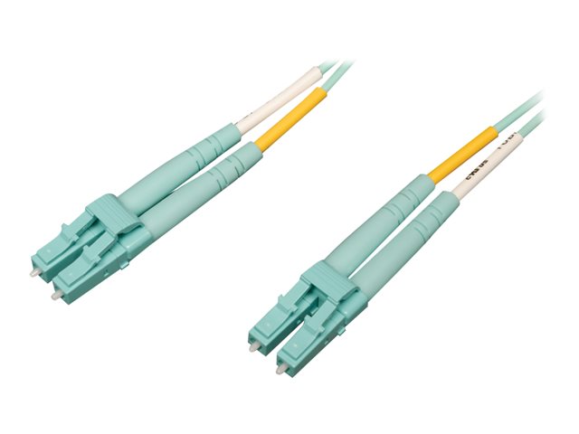 Eaton Tripp Lite Series 10Gb/40Gb/100Gb Duplex Multimode 50/125 OM4 LSZH Fiber Patch Cable (LC/LC), Aqua, 2M (6.6 ft.) - patch cable - 2 m - 2 m - aqua
