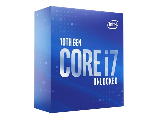 Intel Core i7 10700K - 3.8 GHz - 8-core - 16 threads - 16 MB cache - LGA1200 Socket - Box (without cooler)