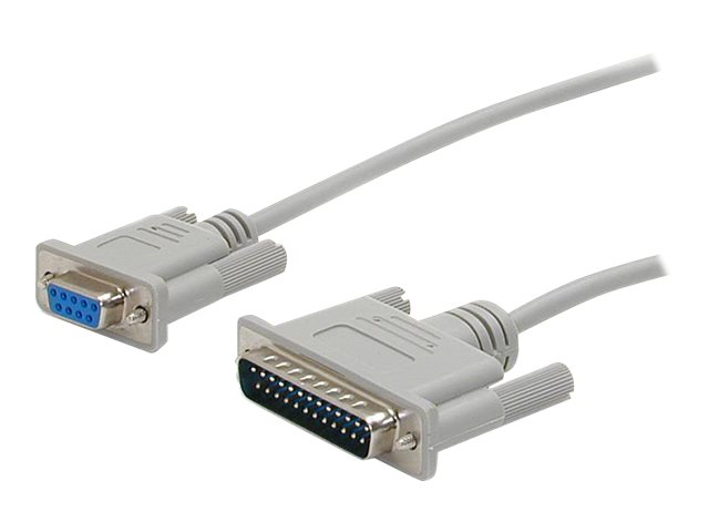 StarTech.com 10 ft Cross Wired DB9 to DB25 Serial Null Modem Cable - F/M - Null modem cable - DB-9 (F) to DB-25 (M) - 10 ft - SCNM925FM - null modem cable - DB-9 to DB-25 - 3 m