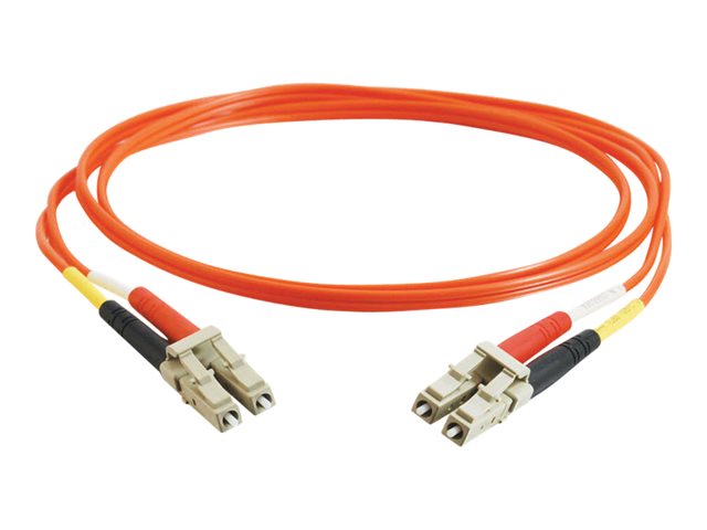 C2G LC-LC 50/125 OM2 Duplex Multimode PVC Fiber Optic Cable (LSZH) - Network cable - LC multi-mode (M) to LC multi-mode (M) - 30 m - 30 m - fibre optic - duplex - 50 / 125 micron - OM2 - halogen-free - orange