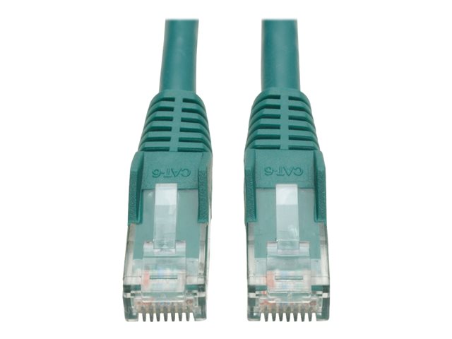 Eaton Tripp Lite Series Cat6 Gigabit Snagless Molded (UTP) Ethernet Cable (RJ45 M/M), PoE, Green, 15 ft. (4.57 m) - patch cable - 4.57 m - green