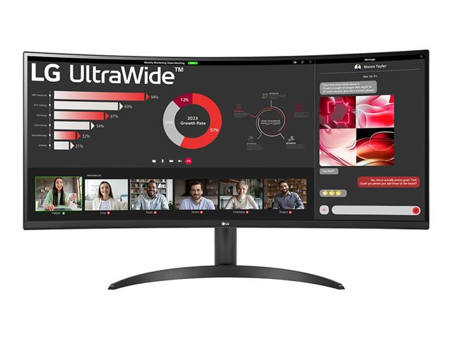 LG UltraWide 34WR50QC-B - LED monitor - curved - 34" - HDR