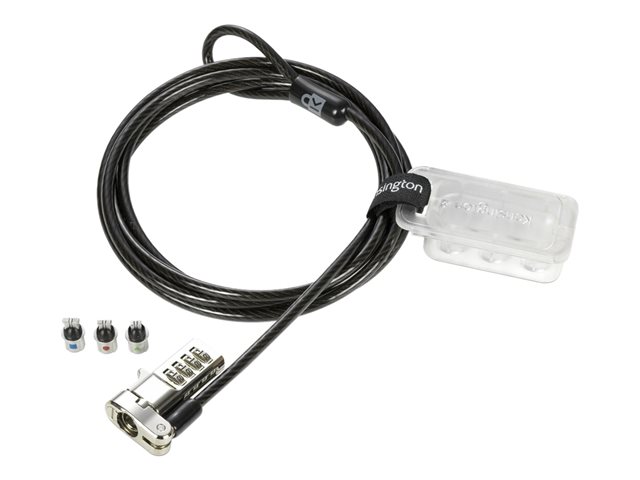 Kensington Universal 3-in-1 Combination Laptop Lock - Resettable - Security cable lock - 1.8 m