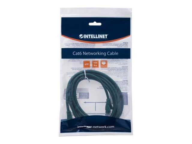 NETWORK CABLE CAT6 CCA 1M GREEN U/UTP SNAGLESS/BOOTED