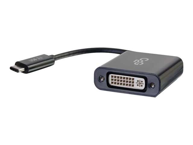 C2G USB C to DVI-D Video Converter - USB Type C to DVI Adapter - Black - external video adapter - black