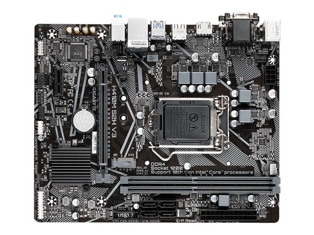 Gigabyte H410M S2H V3 - 1.0 - motherboard - micro ATX - LGA1200 Socket - H510