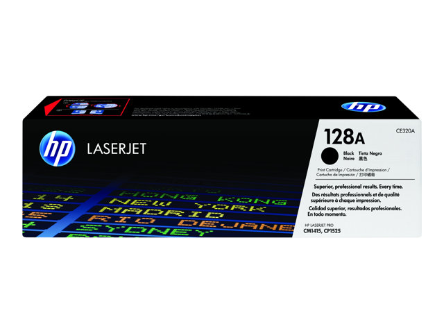HP 128A - CE320A - 1 x Black - Toner cartridge - For Color LaserJet Pro CM1415fn, CM1415fnw, CP1525n, CP1525nw