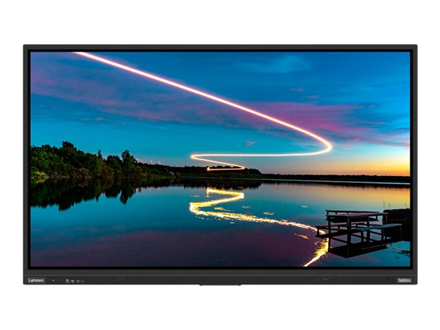 Lenovo ThinkVision T86 - LED monitor - 86" - stationary - touchscreen - 3840 x 2160 4K @ 60 Hz - 400 cd/m² - 4000:1 - HDR10 - 8 ms - 4xHDMI, VGA, DisplayPort, USB-C - speakers - for ThinkCentre M70q Gen 3 11TY, M80q 11DN, ThinkPad L14 Gen 1 20U2, L14 Gen