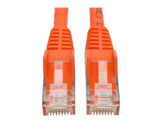 Eaton Tripp Lite Series Cat6 Gigabit Snagless Molded (UTP) Ethernet Cable (RJ45 M/M), PoE, Orange, 15 ft. (4.57 m) - patch cable - 4.6 m - orange