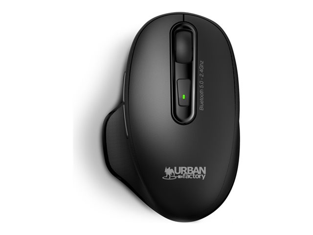 Urban Factory Onlee Pro Dual - mouse - rechargeable battery - 2.4 GHz, Bluetooth 5.0 - black